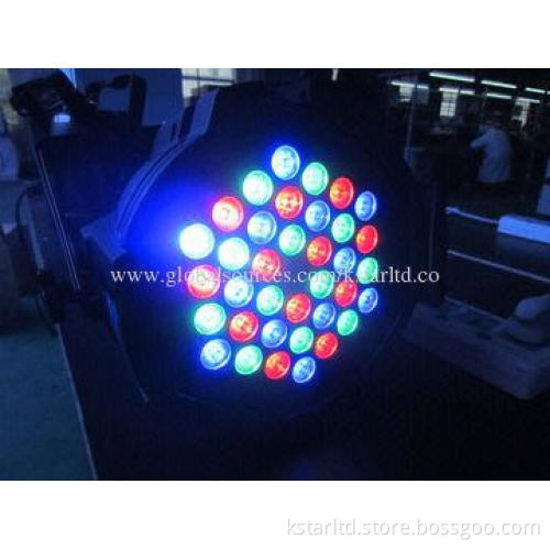 LED stage light with 36 x 3W LED, 7CH, 12 red + 12 green + 12 blue LED, 100 to 240V